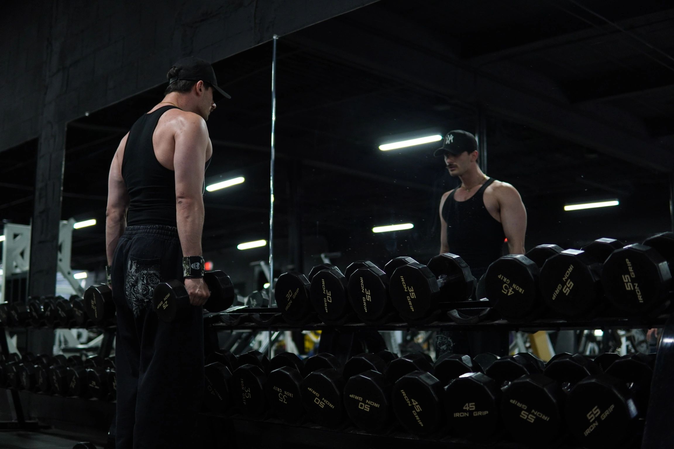 Alex training in the gym